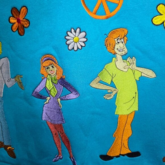 NWOT Scooby-Doo! Mystery Gang Embroidered Crewneck - BoxLunch Exclusive XL & 2XL - Picture 5 of 16